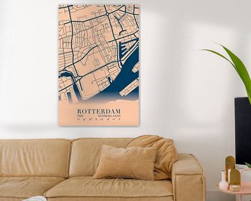 Plan de la ville de Rotterdam VI sur Walljar