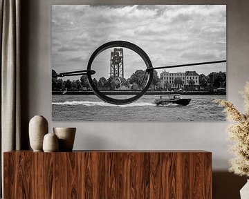 Voormalige Spoorbrug De Hef door het oog gezien van De Waslijn van Auke de Vries van Stedelijke landschappen - Rick Van der Poorten Fotografie