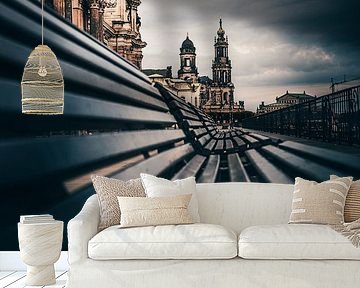 Historic Dresden, with benches by Fotos by Jan Wehnert