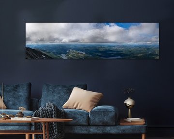 Vue panoramique depuis Gaustatoppen en Norvège sur Matthias Korn