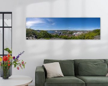 Vue panoramique de la ville norvégienne de Sandefjord sur Matthias Korn