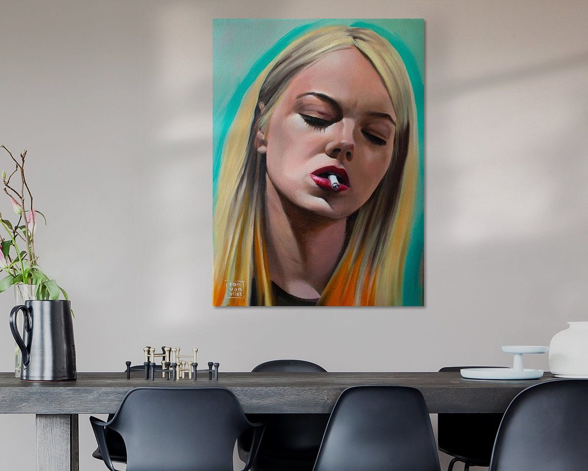 Voorbeeld van het werk in een kamer