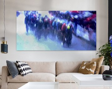 moderne kunst wielrennen van Paul Nieuwendijk