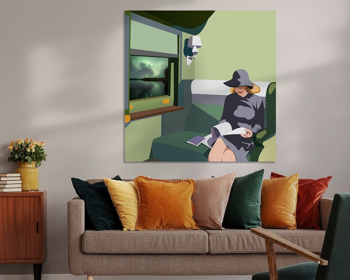 Voorbeeld van het werk in een kamer