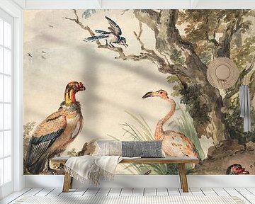 Landscape with exotic birds Aert Schouman (1710-1792) 1765 by Teylers Museum