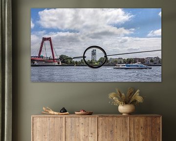 Vorbeifahrt an der Prins Willem-Alexander Brücke Rotterdam von Rick Van der Poorten