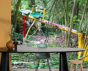 Verlaten speeltuin op de Gulperberg in Zuid-Limburg