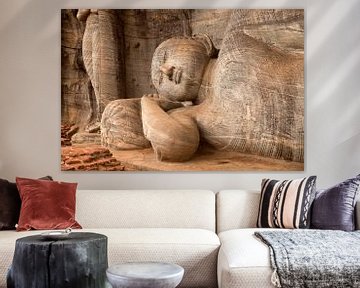 Stone Buddha statue, Polonnaruwa, Sri Lanka by Peter Schickert