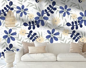 Tropische bloemen jungle - moderne illustratie van Studio Hinte