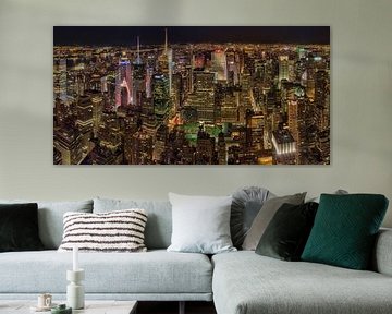 New York night sky line van Bob de Bruin