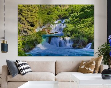 Wasserfall im Krka Nationalpark von Dieter Fischer