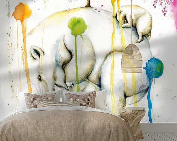 Voorbeeld van het werk in een kamer