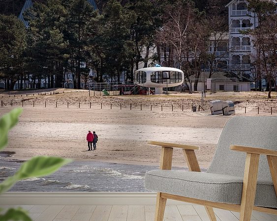 Voorbeeld van het werk in een kamer