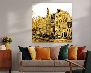 Jordaan Egelantiersgracht Amsterdam Niederlande Gold von Hendrik-Jan Kornelis