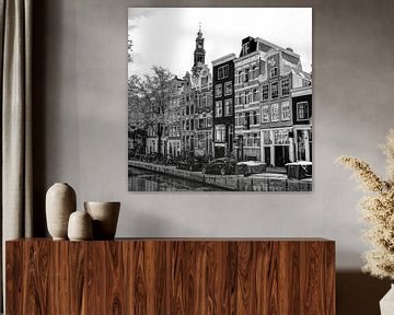 Jordaan Egelantiersgracht Amsterdam Nederland Zwart-Wit van Hendrik-Jan Kornelis