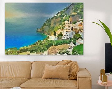 Limoncello in Positano - Digitale Kunst von dirkie.art