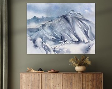 Blue mountain landscape, Sierra de Bernia by Adriana Mueller