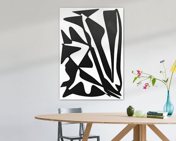 Zwart en wit abstract van Jacob von Sternberg Art
