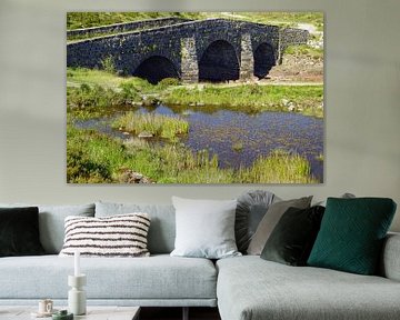 Steinbrücke in Sligachan Schottland, Vereinigtes Königreich