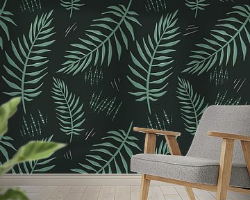 Tropisch regenwoud GROEN - jungle modern van Studio Hinte
