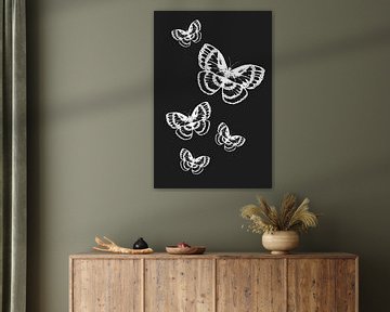 Zwart-witte vlinders van Sebastian Grafmann