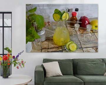komkommer gin cocktail in fles van Babetts Bildergalerie
