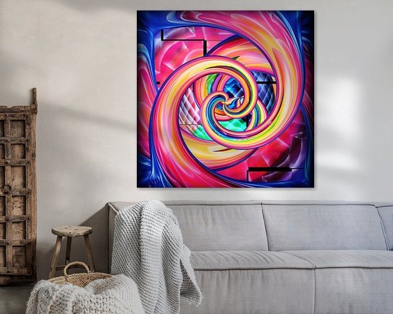 Voorbeeld van het werk in een kamer