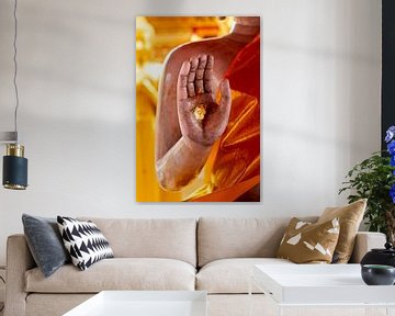 gouden deel van een handpalm. van Rick Van der Poorten