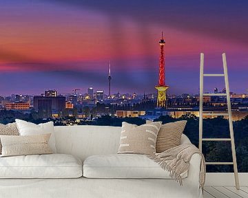 Berlijnse skyline bij zonsopgang van Frank Herrmann