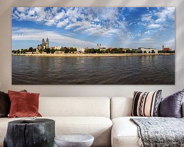 Magdeburg Skyline Panorama von Frank Herrmann