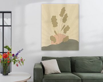 Paysage minimaliste avec rayons de soleil sur Tanja Udelhofen