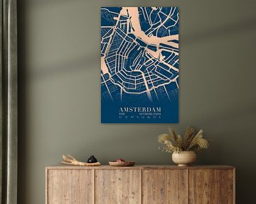 Plan de la ville d'Amsterdam sur Walljar
