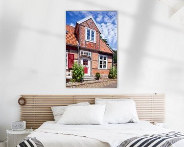 Oude stad met vakwerkhuis, Luebeck-Travemuende, Sleeswijk-Holstein, Duitsland, Europa