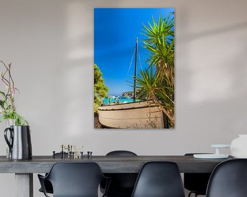 Idyllic view of bay with boats and beautiful turquoise sea water by Alex Winter