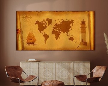 World Map nostalgic