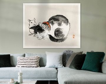 Chat endormi sur Gisela- Art for You