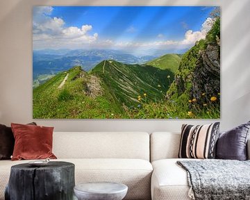 National border on the mountains in the Alps by Thomas Heitz