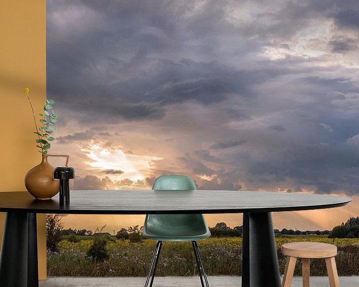 Sfeerimpressie behang: Kijkgaatje voor de zon van Anita Meis