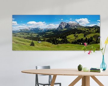 Panorama - Seiser Alm in Südtirol von Candy Rothkegel / Bonbonfarben