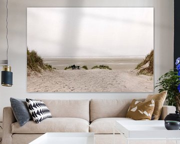 Dunes and grey skies above the Dutch Wadden island of Ameland. van Ans van Heck