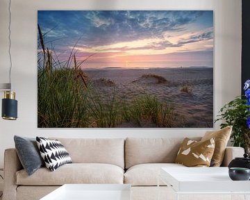 Sonnenuntergang an der niederländischen Küste von Martin Podt