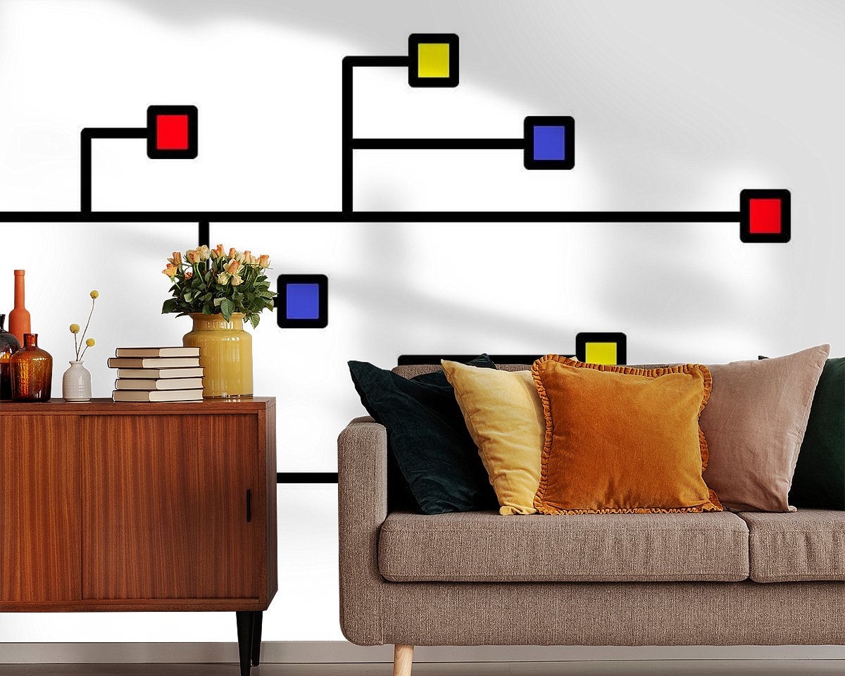 Voorbeeld van het werk in een kamer
