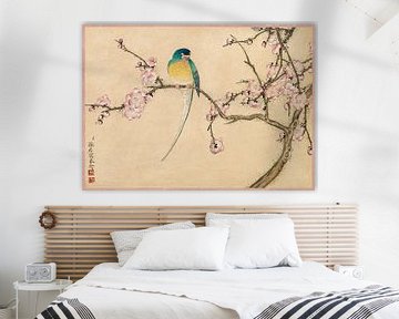 Vogel met pruimenbloesem, Zhang Ruoai, 18e eeuw