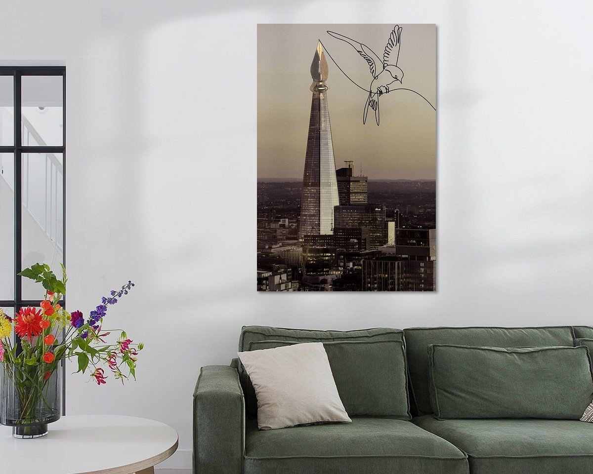 Voorbeeld van het werk in een kamer