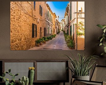 Idyllic street in the old town of Alcudia on Majorca island, Spain Balearic islands by Alex Winter