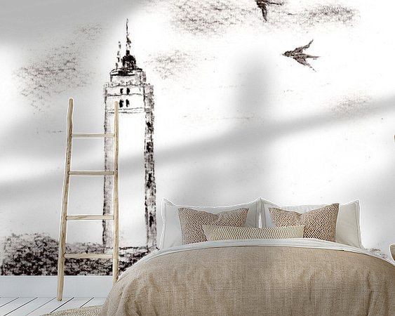 Voorbeeld van het werk in een kamer