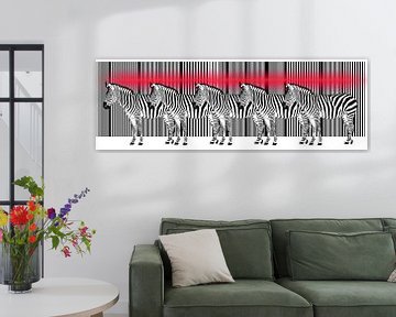 Zebras on a barcode by Monika Jüngling