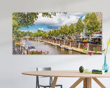 Panorama harbour of Breda in the summer