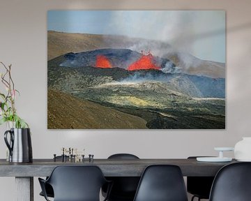 The active volcano at Fagradalsfjall by Reinhard  Pantke