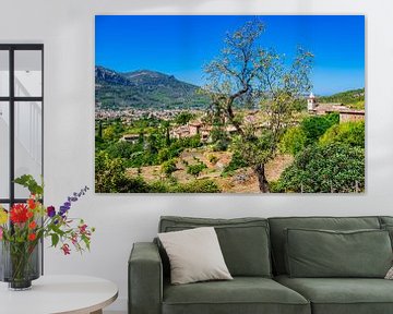 Schöner Landschaftsblick auf Soller und Biniaraix auf Mallorca, Spanien von Alex Winter